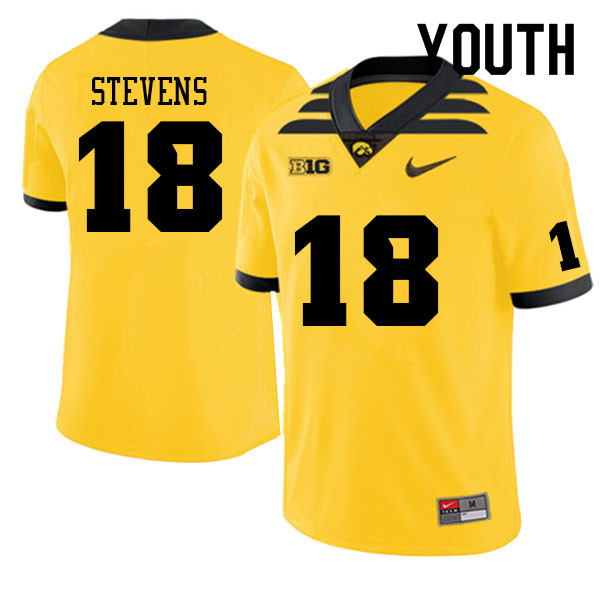 Youth #18 Drew Stevens Iowa Hawkeyes College Football Jerseys Sale-Gold - Click Image to Close